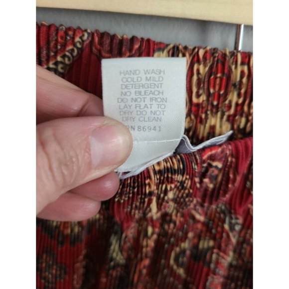 THE Limited Pants Red BOHO Wide Leg Pull On Casual - Picture 11 of 11